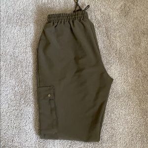 Olive green cargo lounging slack pants